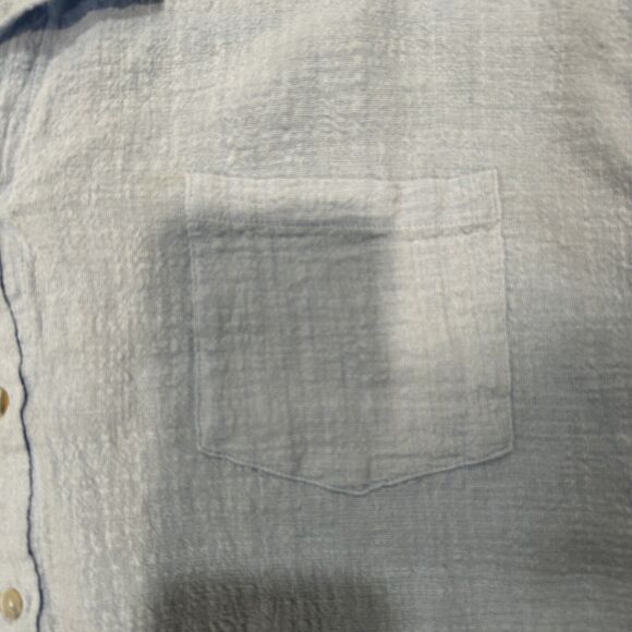 Womens Top Size Large Blue Lightweight Breathable Cap Sleeve Mother Of Pearl - Picture 3 of 11